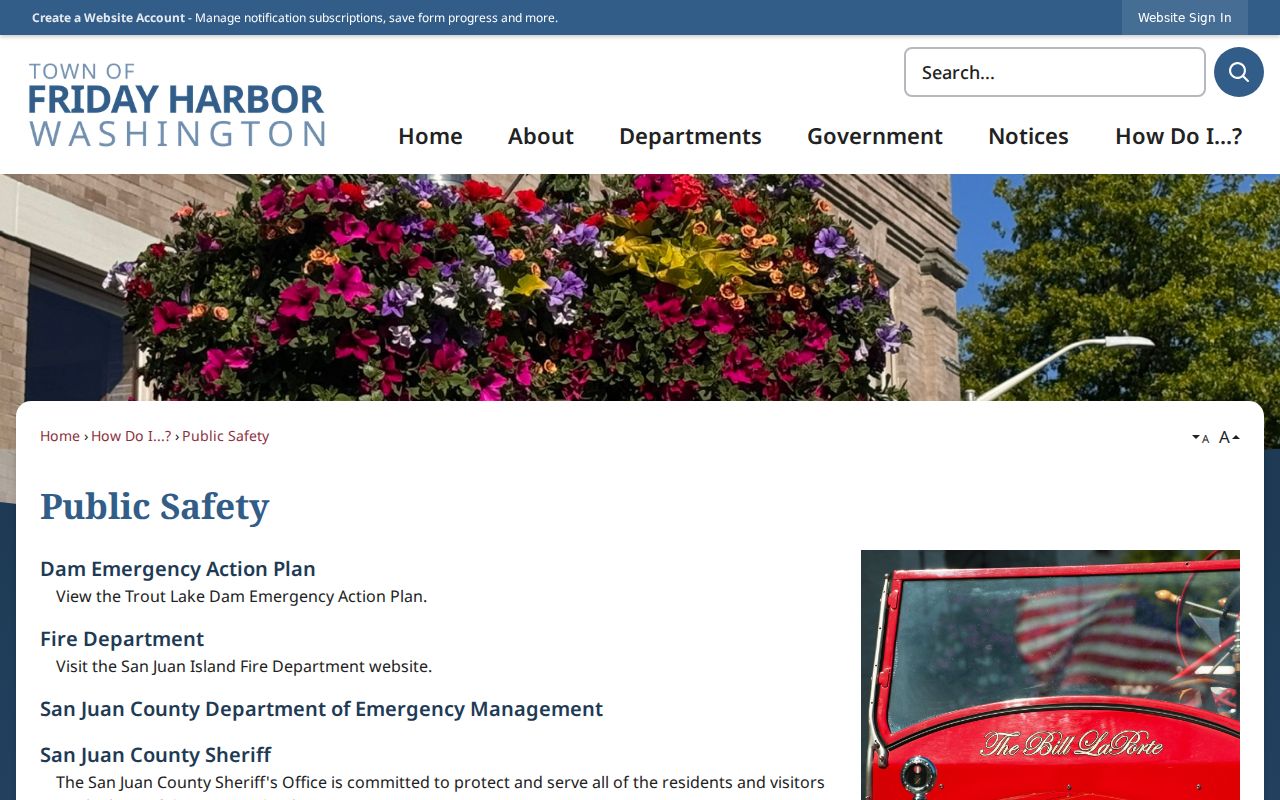 Friday Harbor criminal records Sheriff public safety arrangement