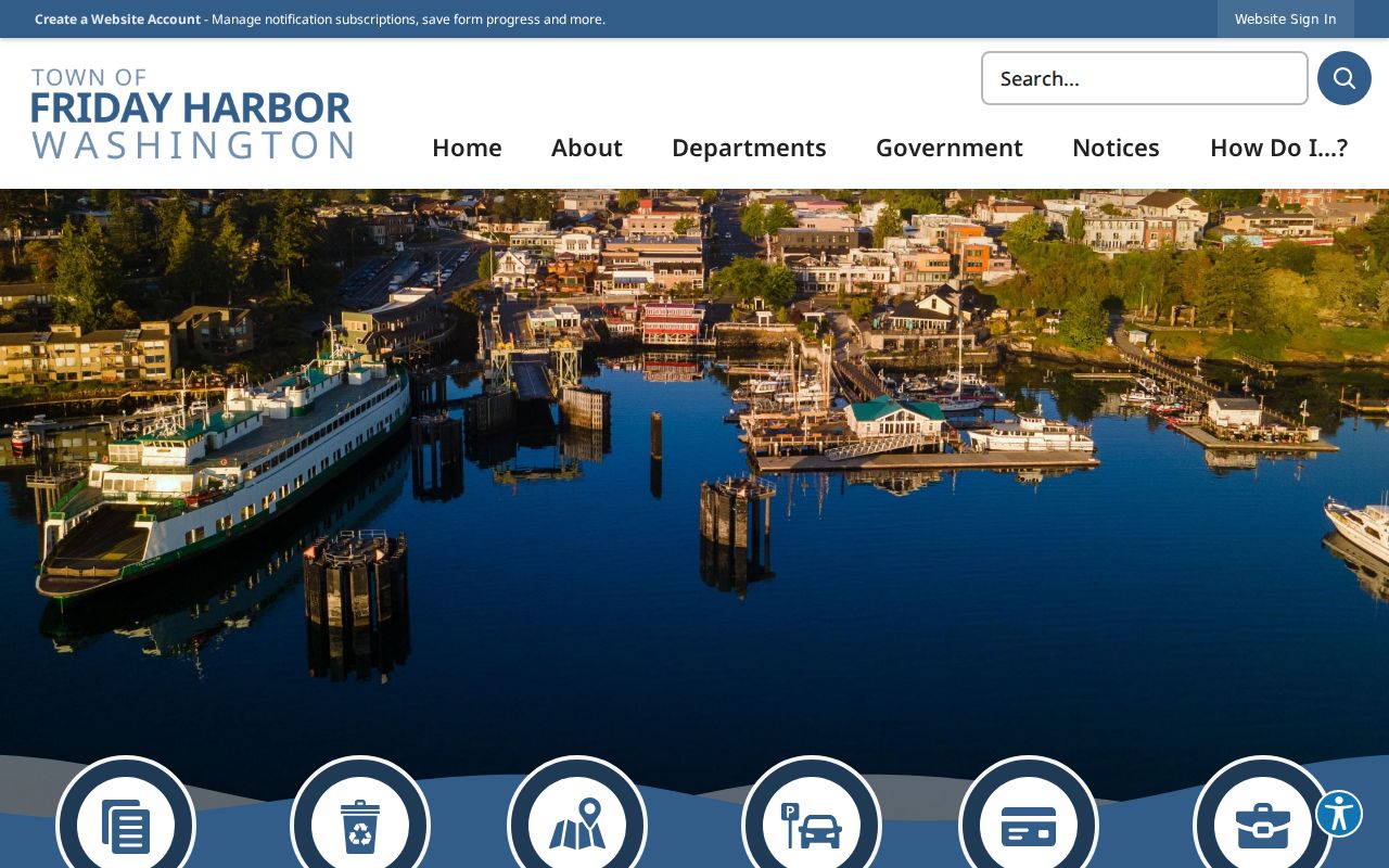 Friday Harbor criminal records Town Hall administration office