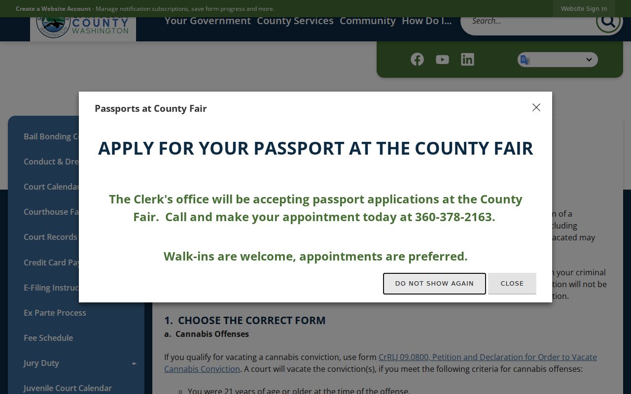 San Juan County criminal court case vacating records guide