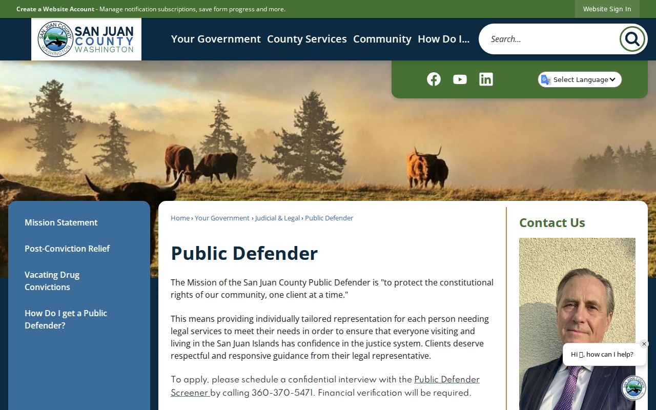 San Juan County criminal case public defender records channel