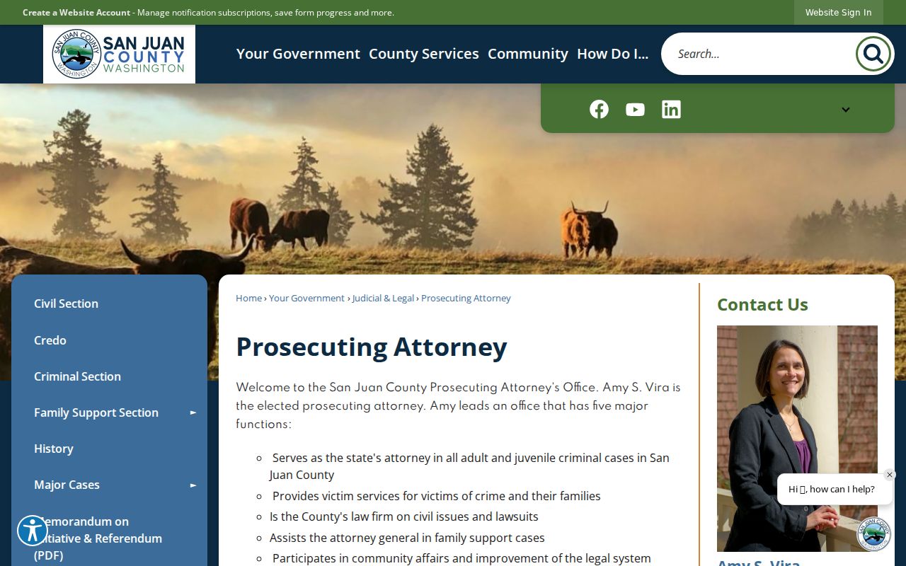 San Juan County criminal records prosecuting attorney office